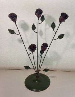 Metal Rose Note Holder