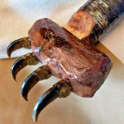 Original Hand-Carved Bear Claw Mace War Club Cherry+Oak wood Melungeon
