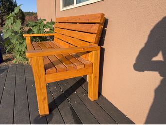 Wood bench