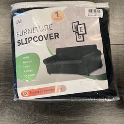 Black Couch Slipcover (40”x94”x40”)