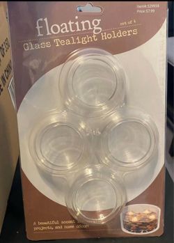 26 New Floating Glass Tea light Candle holders