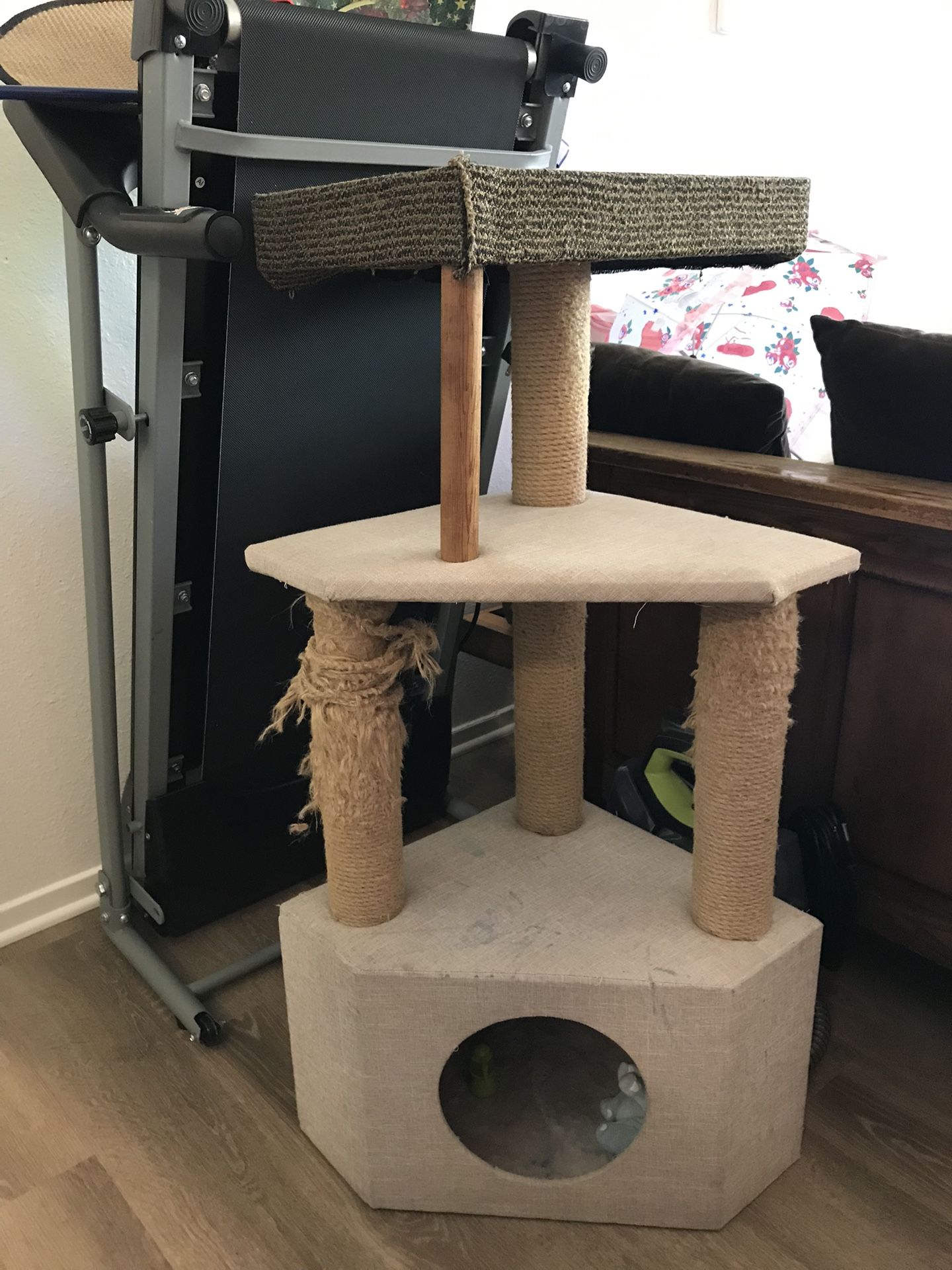 Cat Tree House Dome Scratching Polls 