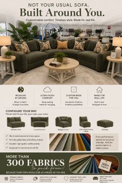 HIGH  END UPHOLSTERY CUSTOMIZABLE SET   PUCK THE FABRIC AND CONFIGURATION