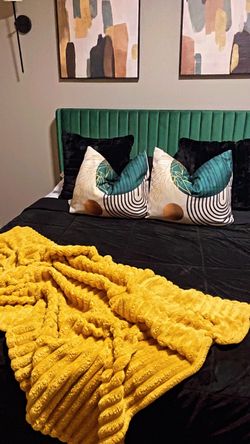 Need Sold ASAP!!- Velvet Green Bed