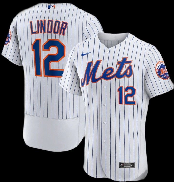 New! MLB New York Mets #12 Francisco Lindor Home Jersey Adult XL