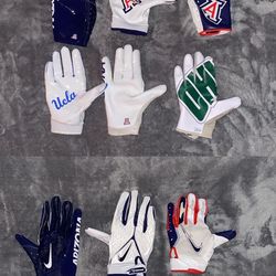 all white U Of A Gloves 