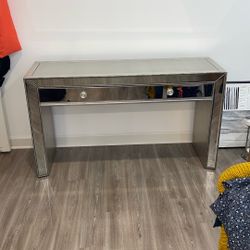 Mirrored Glass Entry Way Table