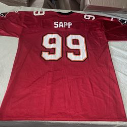 Warren Sapp TAMPA BAY BUCCANEERS Puma Red JERSEY Clean Mens Xl Vintage 90s