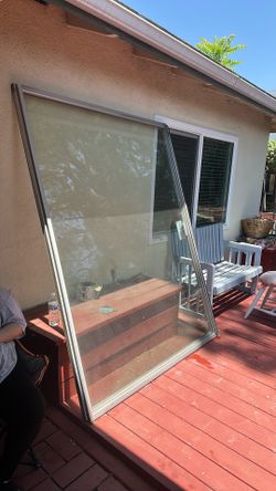 Glass sliding door. Free