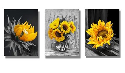3 Piece Sunflower/Daisy Art Work