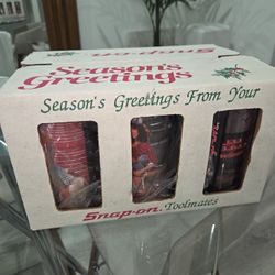 VTG SNAP ON Tools 1987 Seasons Greetings Toolmate Edition Thermo Mugs 