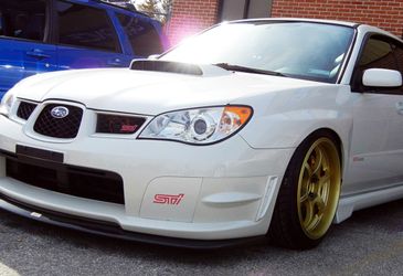 For 2006-2007 Subaru Impreza WRX STi White Fog Light Lamp Bumper Bezel Cover Cap -(4-FLC-SUIP06ST-WH