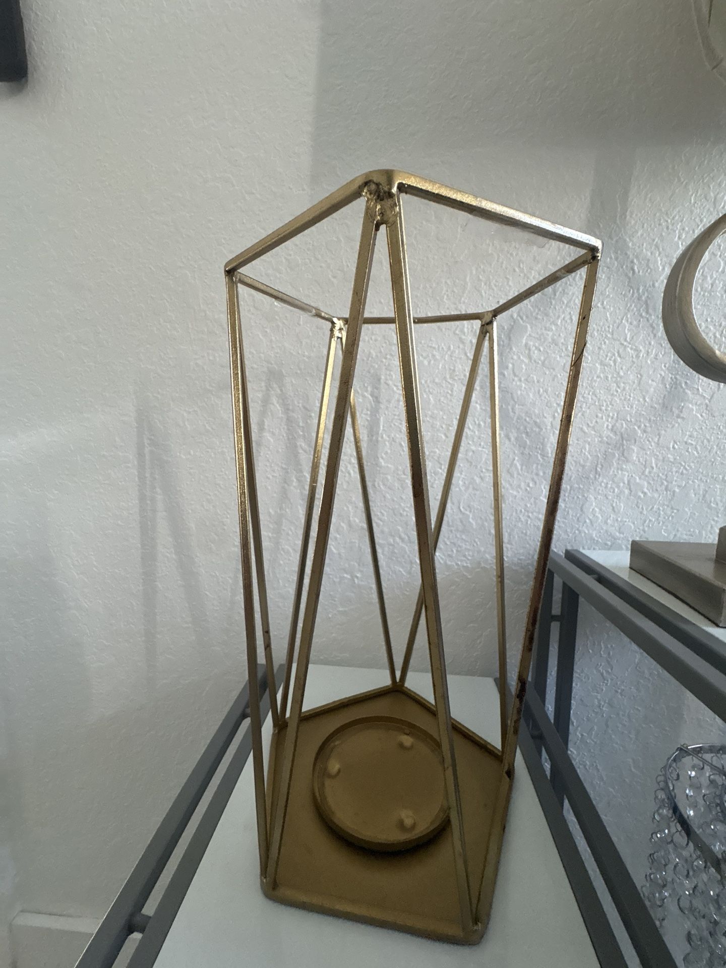 Decorative Rustic Gold Candle Holder
