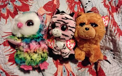 Ty Beanie Boos Lot Of 3 Beanie Babies