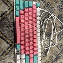 Mechanical Gaming Keyboard 60% Pick White And Teal