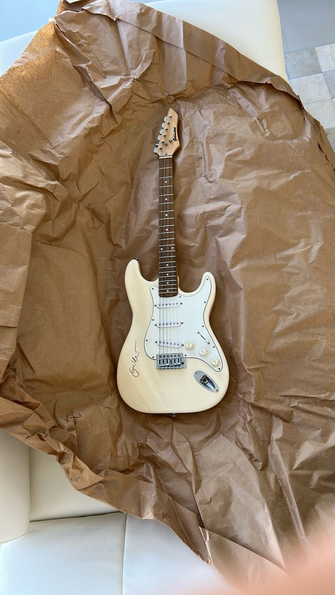 Galveston Electric Guitar Signed By Eric Clapton