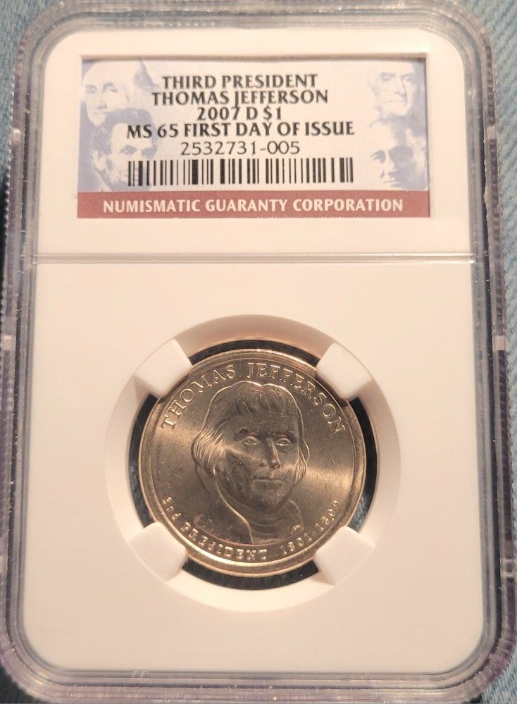 2007D $1 Thomas Jefferson First Day Issue