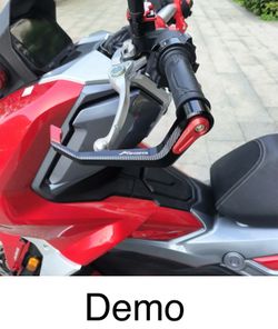 Universal Motorcycle 7/8" Brake Clutch Lever Protection Hand Guard HandGuard Red