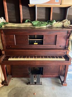 Antique player piano
