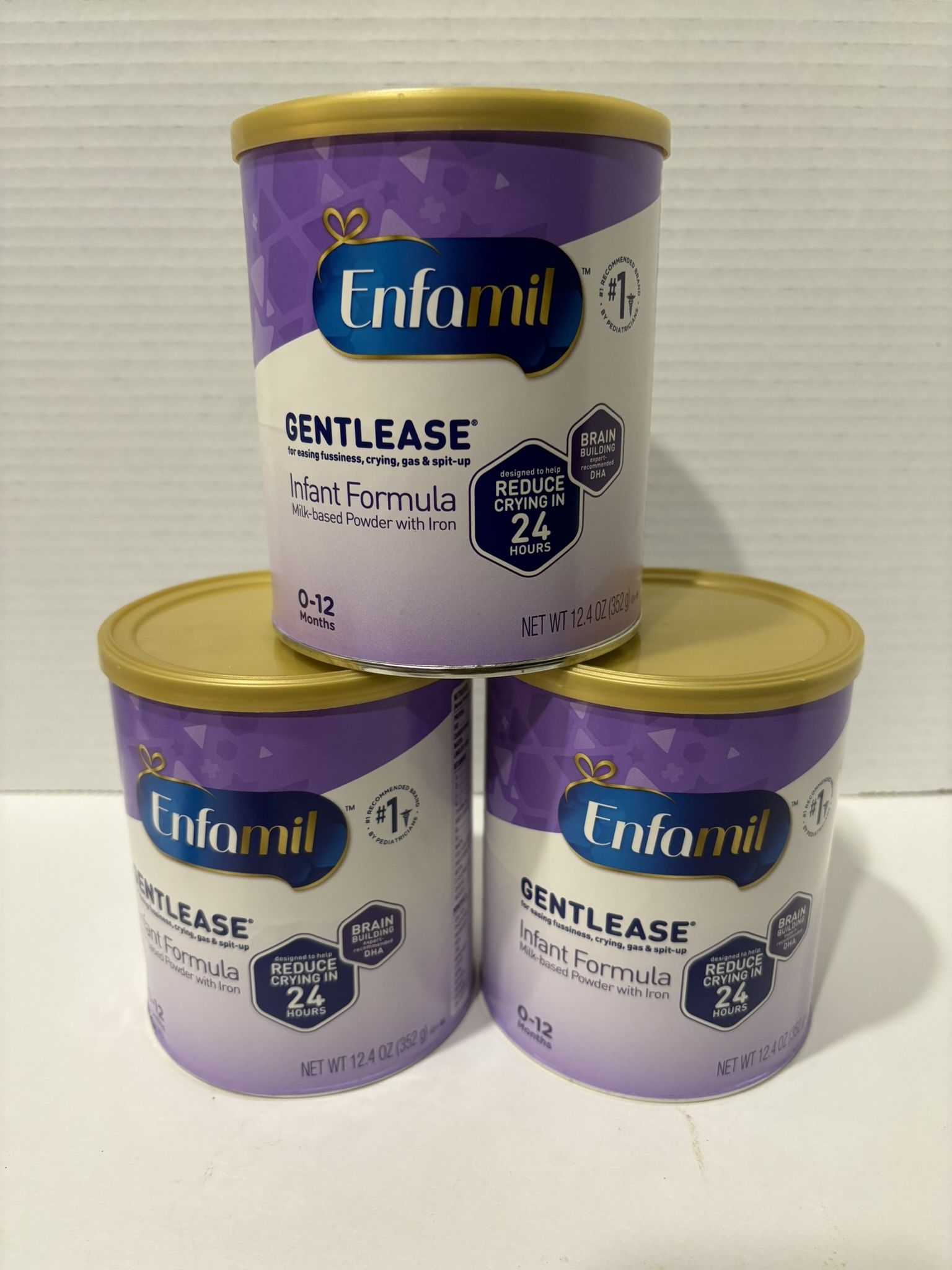 Enfamil Gentlease 3 lot 12 Oz