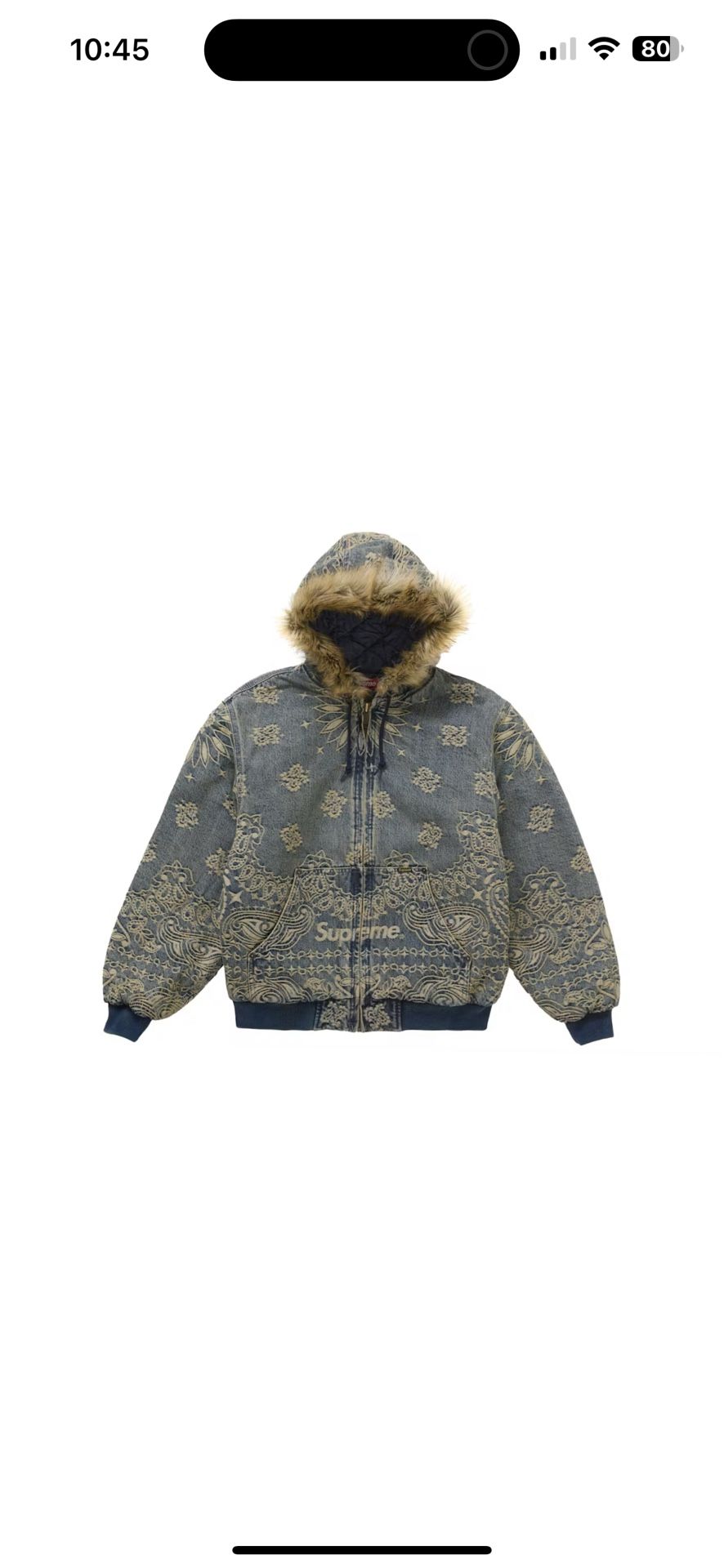 Supreme Bandana jacquard Denim Jacket 