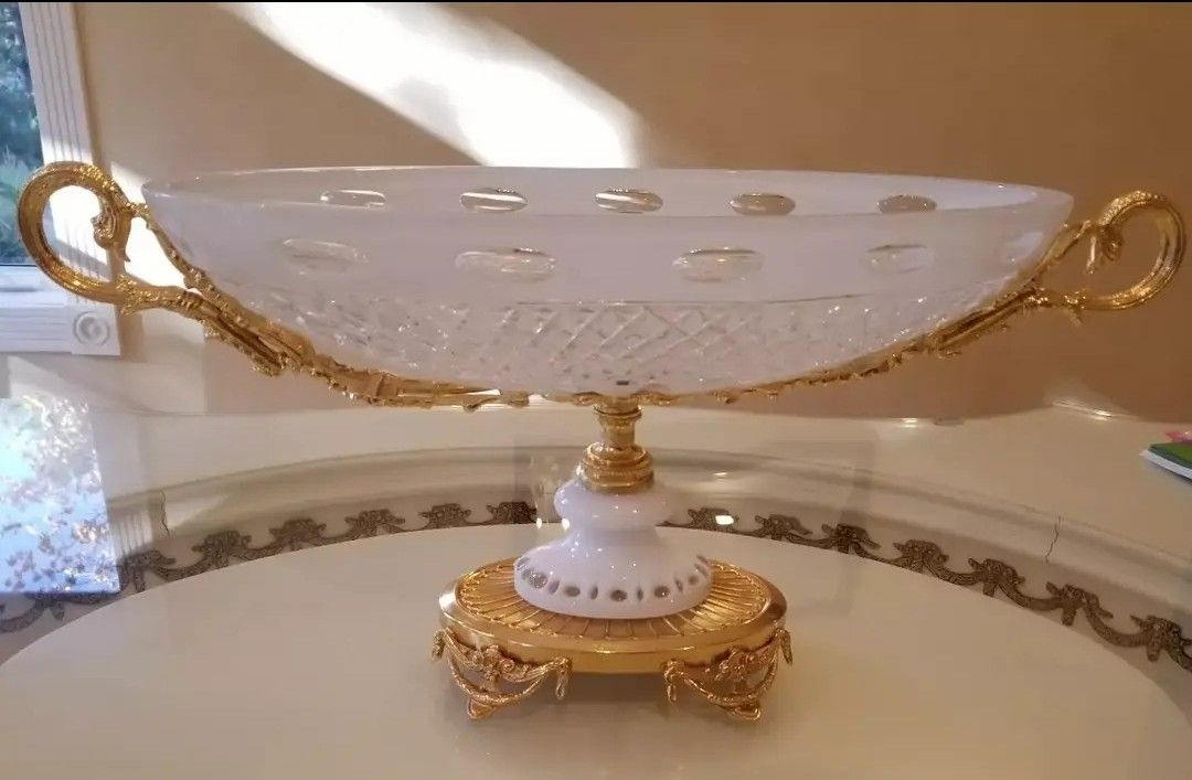 Italian Handcut Crystal Centerpiece dish