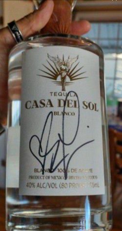 Eva Longoria autograph signed casa sel sol  bottle