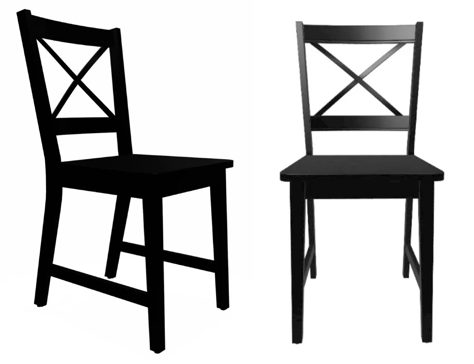 2pcs/set Wooden Chairs 