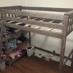 Twin Loft with Shelves