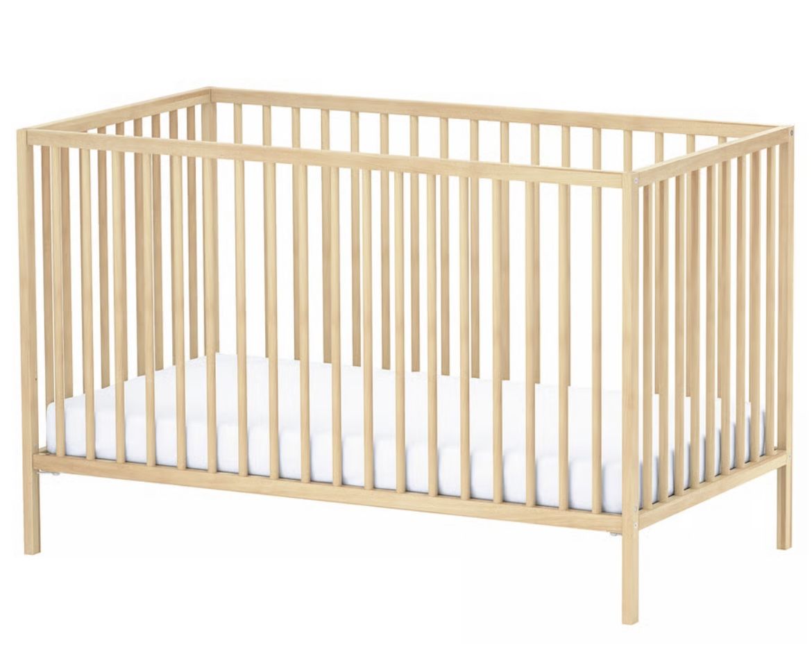 SNIGLAR Crib, beech, 27 1/2x52 "