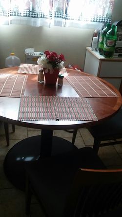 Table can be used as kitchen table or office table chairs not included