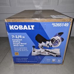 Kobalt 7-1/4-in Compact Sliding Single-Bevel Miter Saw -BRAND NEW