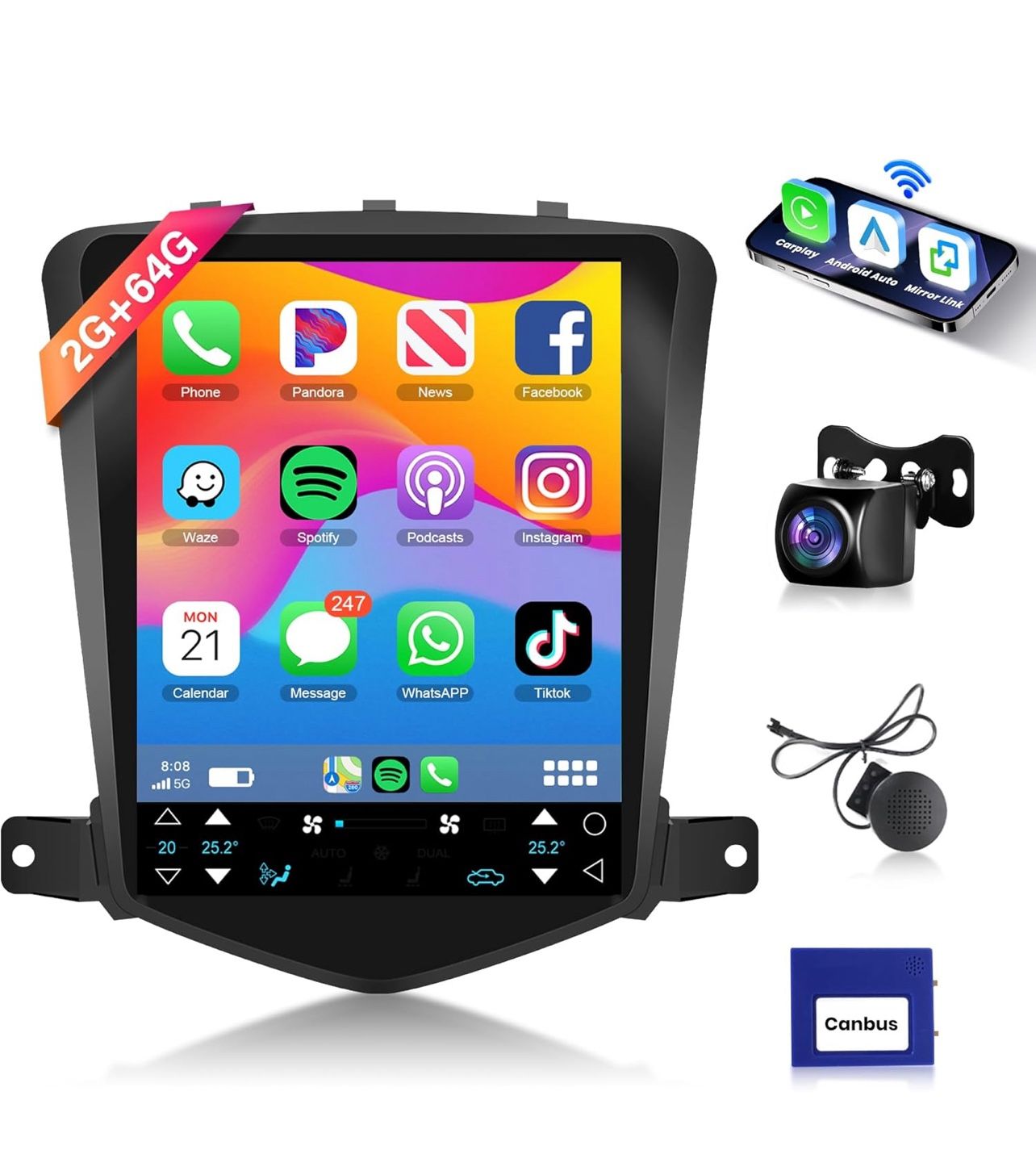 Car Radio for Chevy Cruze 2009-2015