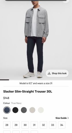 Lulu Slacker Slim-Straight Trouser 40/30L