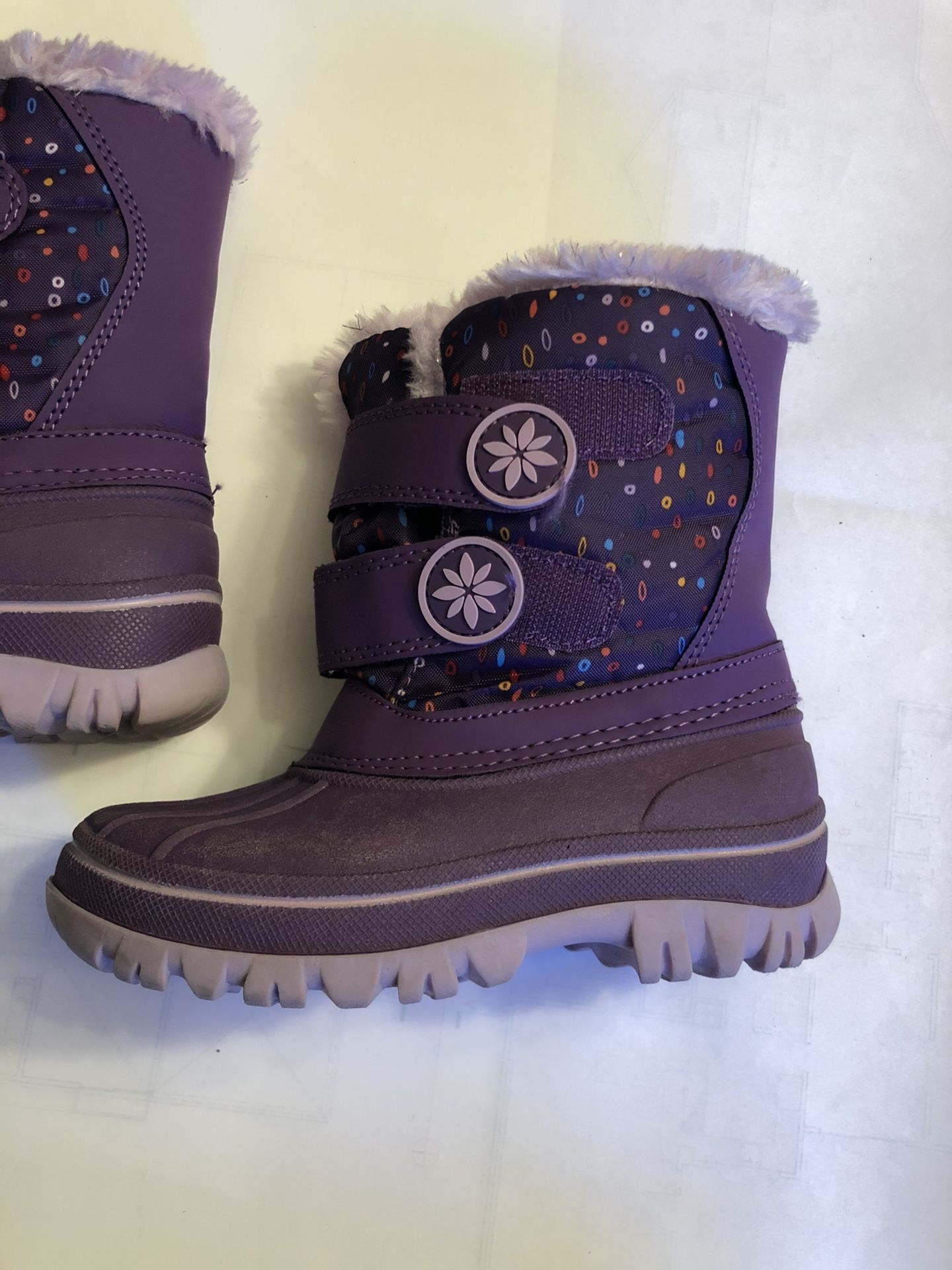 Snow Boots - Purple - Size girls 9/10