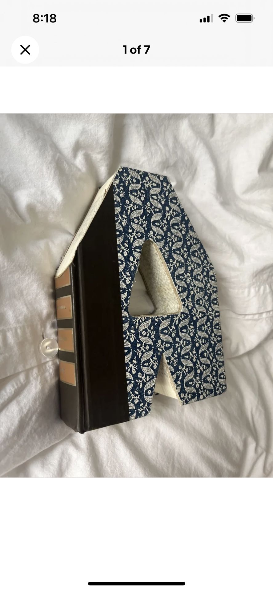 Vintage Anthropologie A Initial Bookend