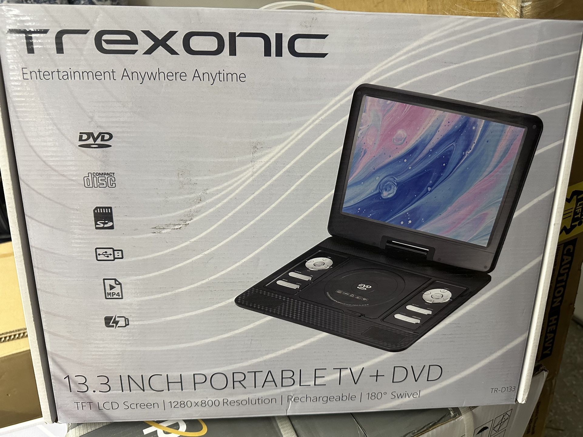 Trexonic 13.3 Inch Portable TV And DVD