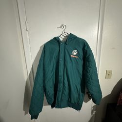 Vintage 90s Miami Dolphins Puffer Jacket Starter 