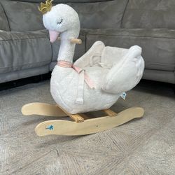 White Rocking Chair Swan  