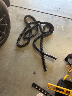 Black Battle Rope with Handles