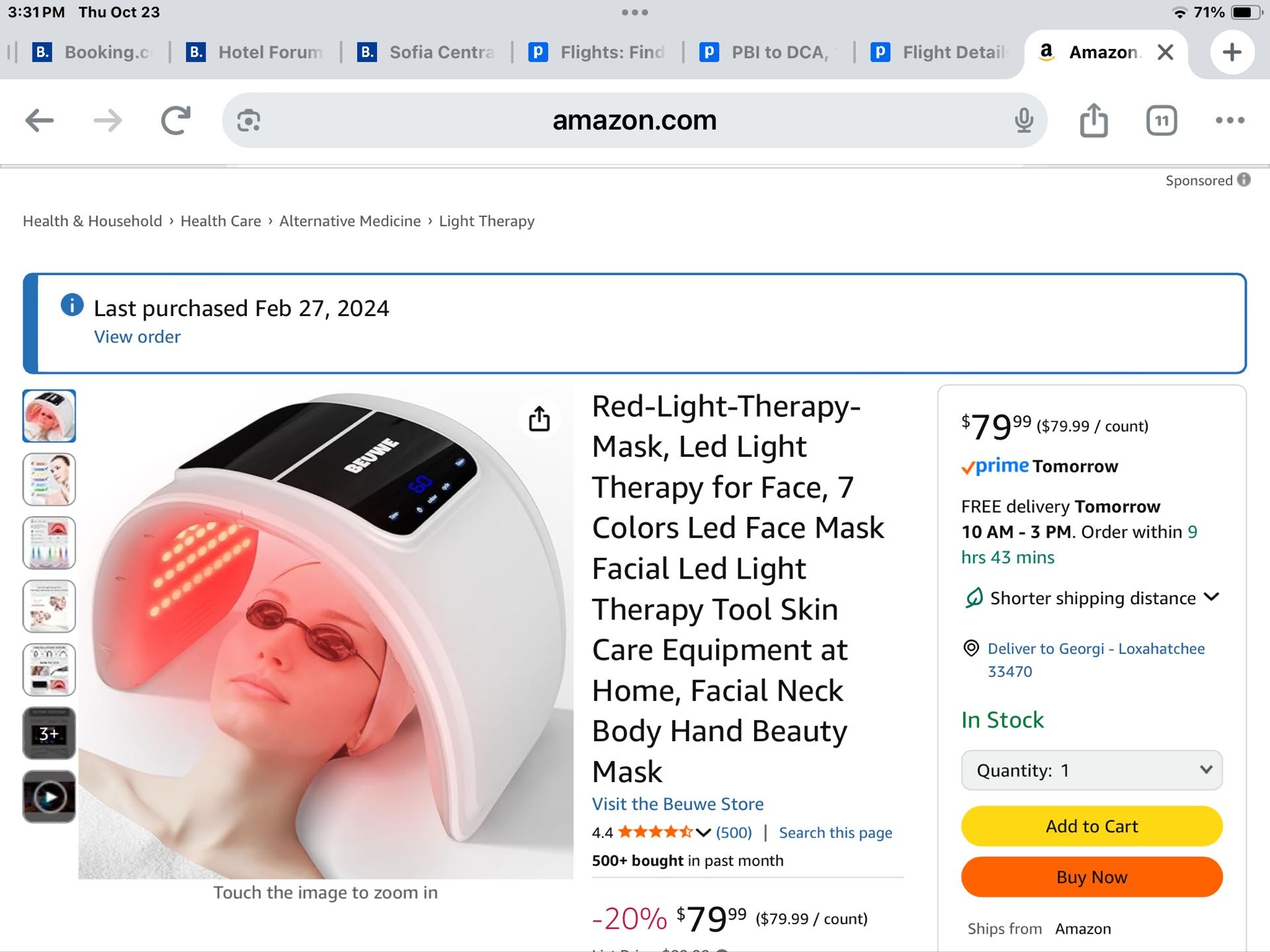 Red-Light-Therapy-Mask, Led Light Therapy for Face, 7 Colors Led Face Mask Facial Led Light Therapy Tool Skin Care Equipment at Home, Facial Neck Body