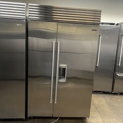 Sub Zero 48”Wide Built In Side By Side Refrigerator In Stainless Steel