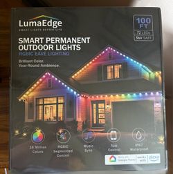 LumaEdge Smart Permanent Outdoor RGBIC Eave Lights 100ft