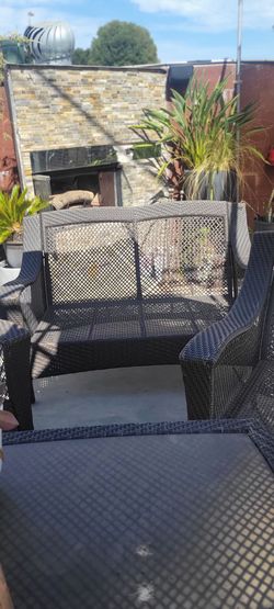 Patio wicker furniture 2 sets $60 each set
