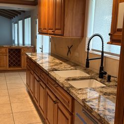 Kitchen Cabinets Solid + Appliances + Monogram Fridge!!