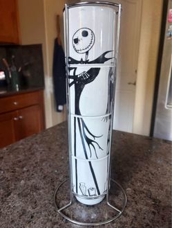 Nightmare before Christmas jack and sally 4 stacking mugs