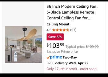 New Ceiling Fan