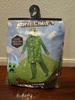 Minecraft Creeper Halloween Costume Size L (10-12)