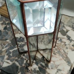 Beveled Glass Candle Holder
