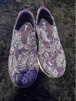 Vera Bradley Women’s Slip On Comfort Shoes Purple Floral Size 9